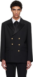 Ernest W. Baker Black Gothic Double-Breasted Blazer