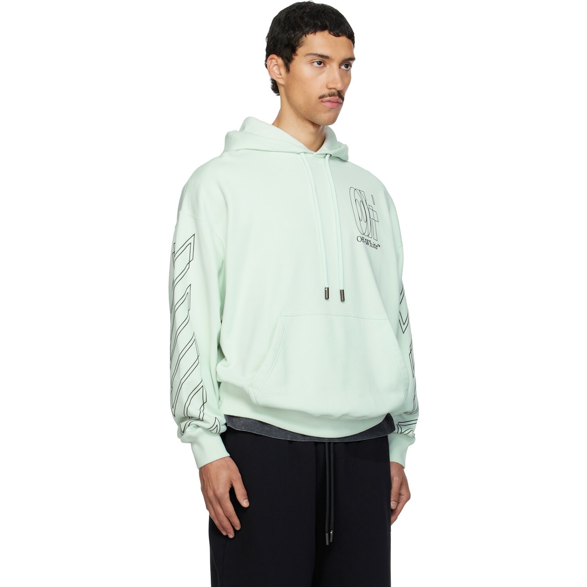 Off-White Blue Big Double Arrow Skate Hoodie