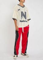 Nahmias Intarsia Open-knit Cotton Shirt Ivory