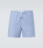 Ralph Lauren Purple Label Amalfi logo striped swim trunks