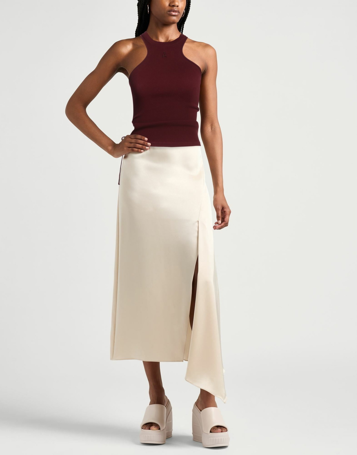 Andreādamo Womens Top in Burgundy