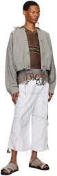 SC103 White Topstitched Trousers
