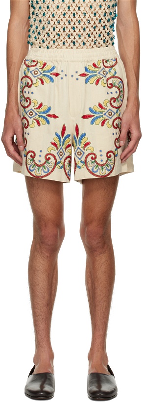 Photo: Bode Off-White Carnival Shorts