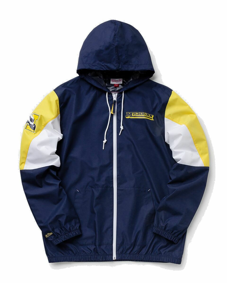 Photo: Mitchell & Ness Ncaa Throw It Back Full Zip Windbreaker Michigan Blue - Mens - Team Jackets/Windbreaker