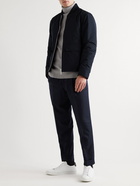 Officine Générale - Hugo Straight-Leg Belted Wool Trousers - Blue