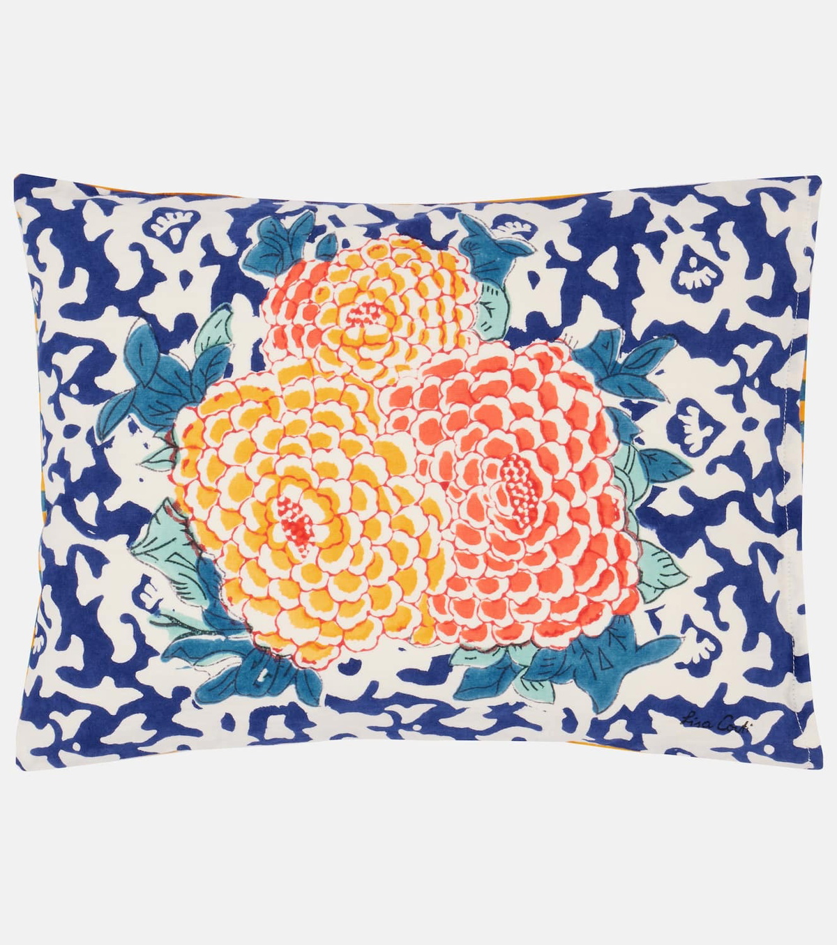 Lisa Corti Arabesque Corolla cotton cushion