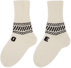 Bode Off-White Jacquard Socks