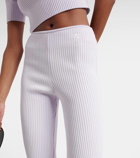 Courrèges Reedition ribbed-knit flared pants
