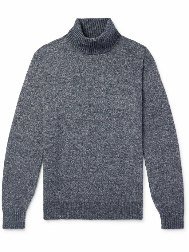 Photo: Brunello Cucinelli - Knitted Rollneck Sweater - Blue