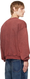 Alexander Wang Red Embossed Logo Sweatshirt
