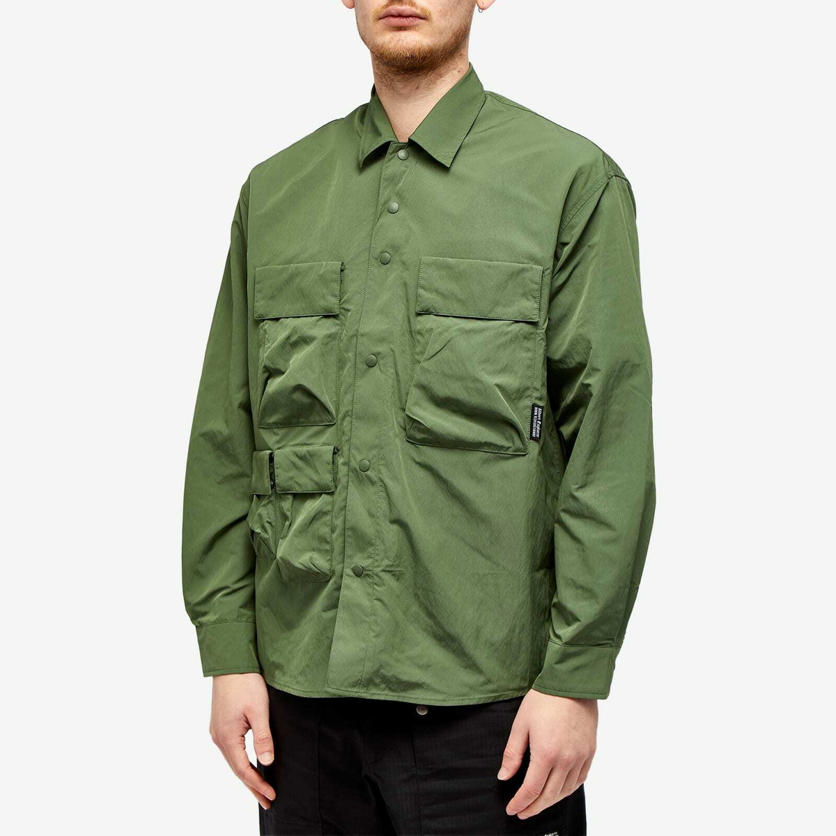 Uniform Bridge Men's Oversized Multi Pocket Shirt in Sage Green Uniform ...