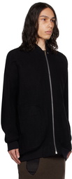 Rick Owens Black Jumbo Peter Flight Bomber Jacket