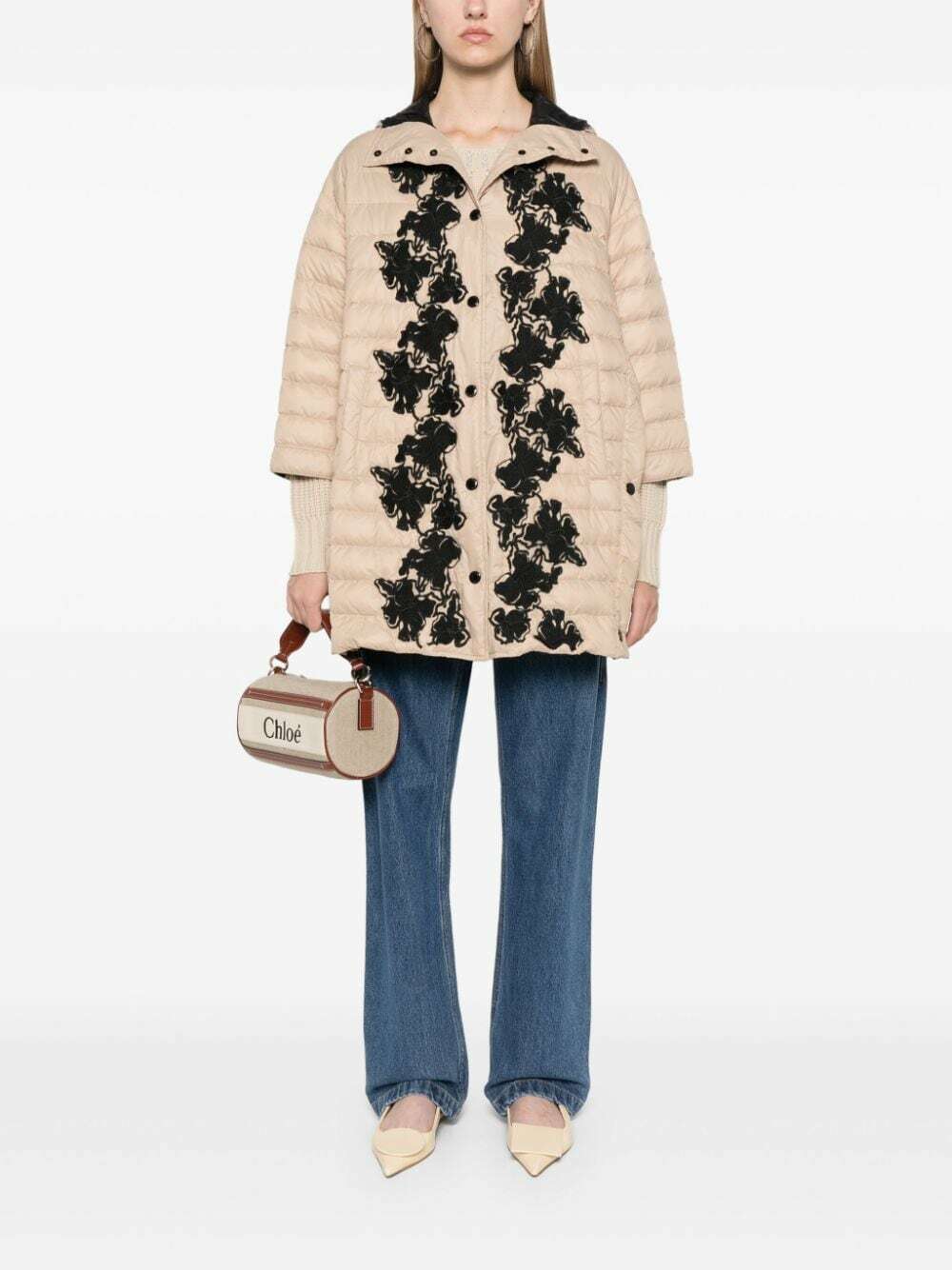 ERMANNO - Embroidered Nylon Down Jacket