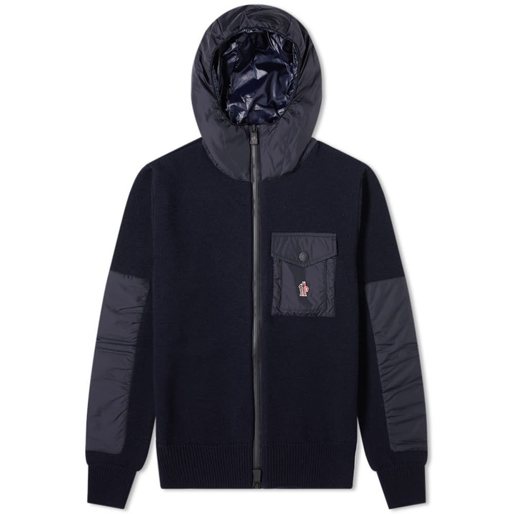 Photo: Moncler Grenoble Nylon Hooded Knitted Jacket