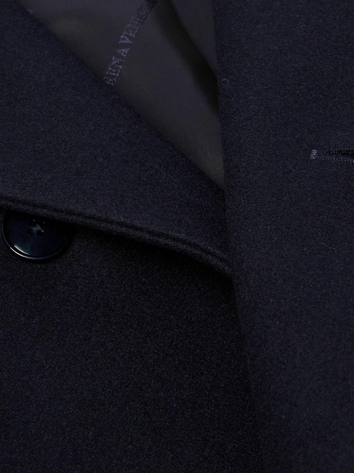Barena - Double-Breasted Belted Melton Wool-Blend Coat - Blue