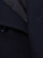 Barena - Double-Breasted Belted Melton Wool-Blend Coat - Blue