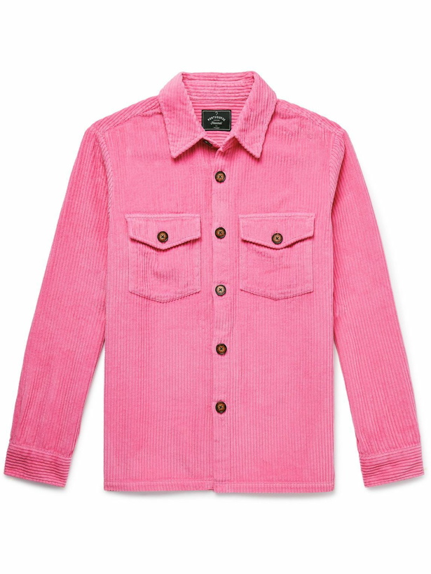 Photo: Portuguese Flannel - Arinto Cotton-Corduroy Shirt Jacket - Pink