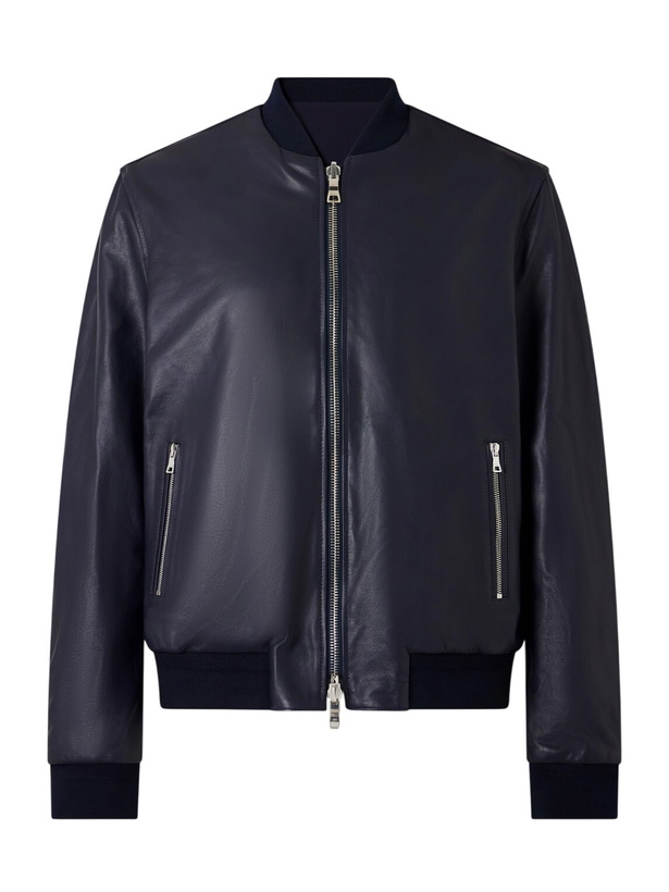 Photo: Mr P. - Reversible Leather Jacket - Blue