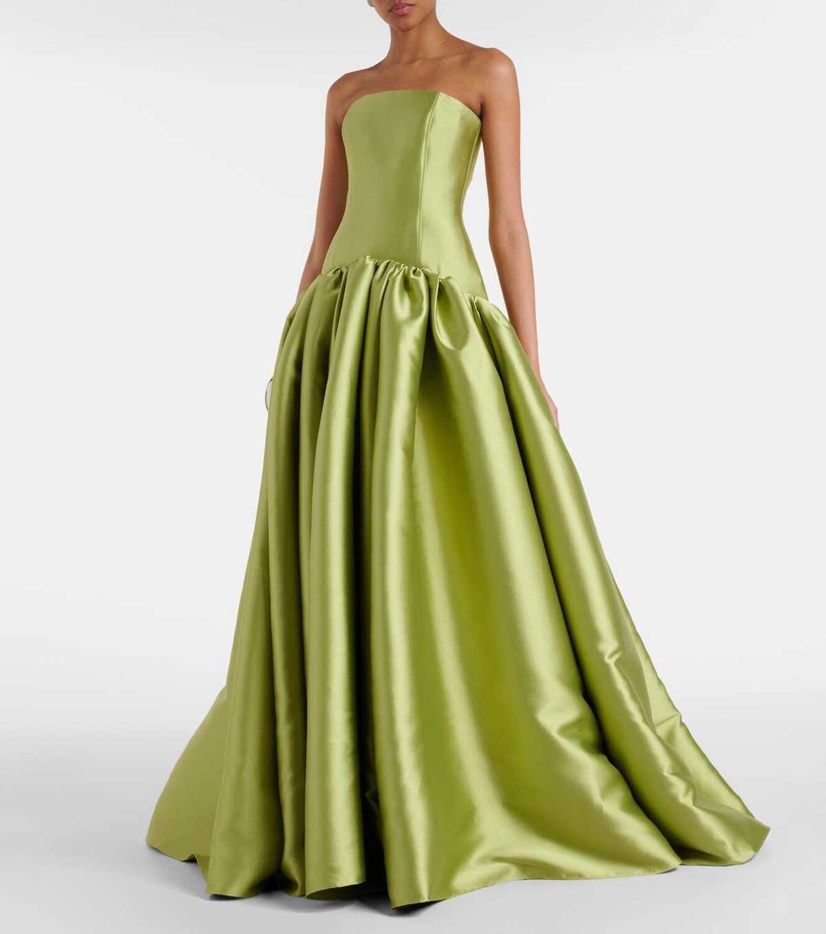 Solace London Cassias bandeau satin gown Solace London