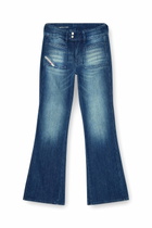 Diesel Bootcut Jeans Low Waist D-Hush - Jeans Womens in Blue