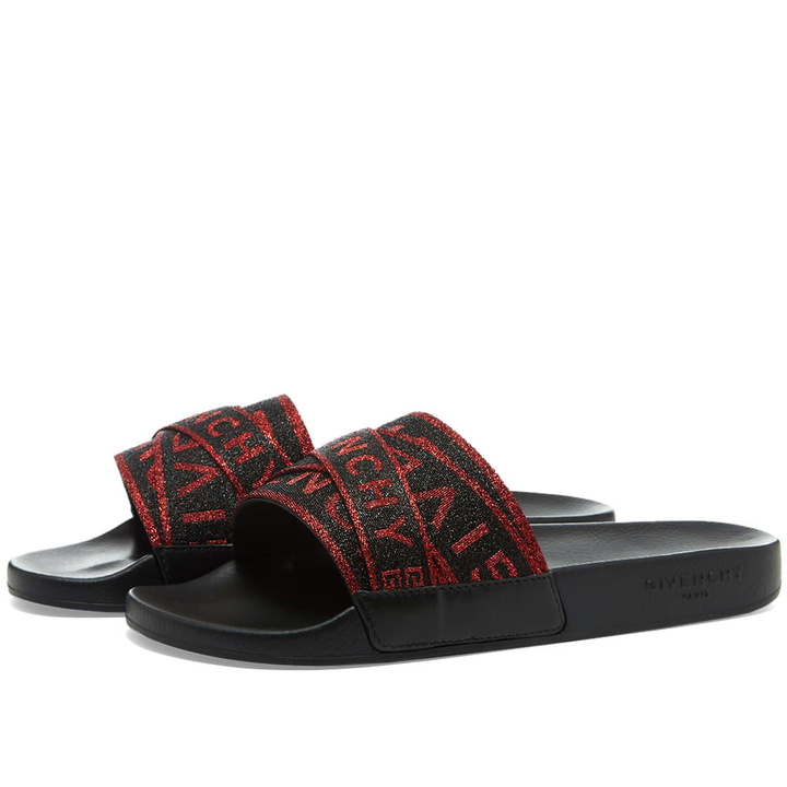 Photo: Givenchy Webbing Logo Slide Sandal