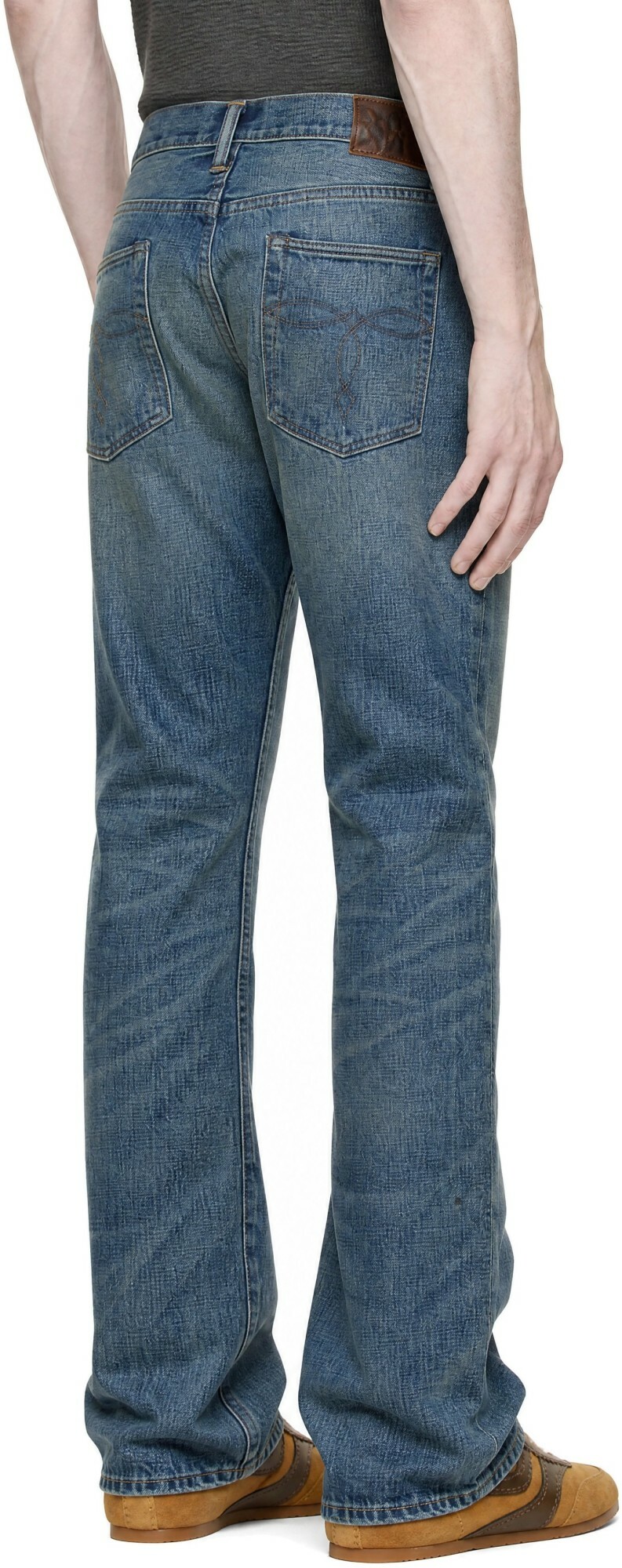 RRL Blue Slim Boot Selvedge Jeans
