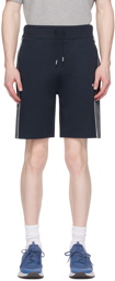 BOSS Navy Paneled Shorts