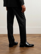 Canali - Straight-Leg Satin-Trimmed Wool and Mohair-Blend Tuxedo Trousers - Black