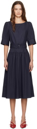 Caro Editions Navy Bjorg Midi Dress