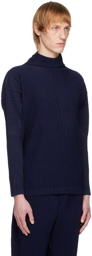 Homme Plissé Issey Miyake Navy Basics Turtleneck