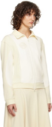 TheOpen Product White & Beige Paneled Jacket