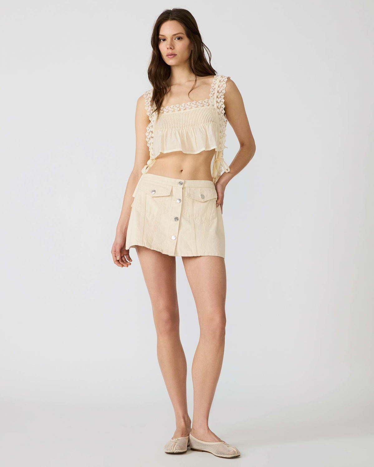 Steve Madden Rietta Skirt in Natural