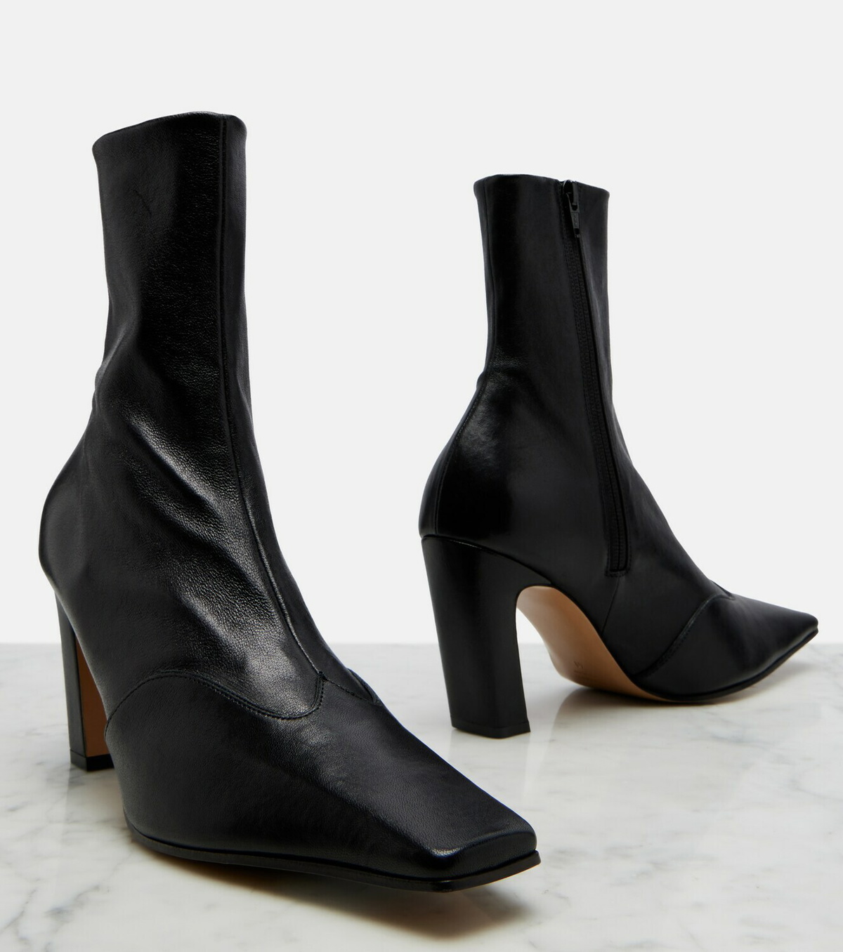 Khaite Nevada leather ankle boots
