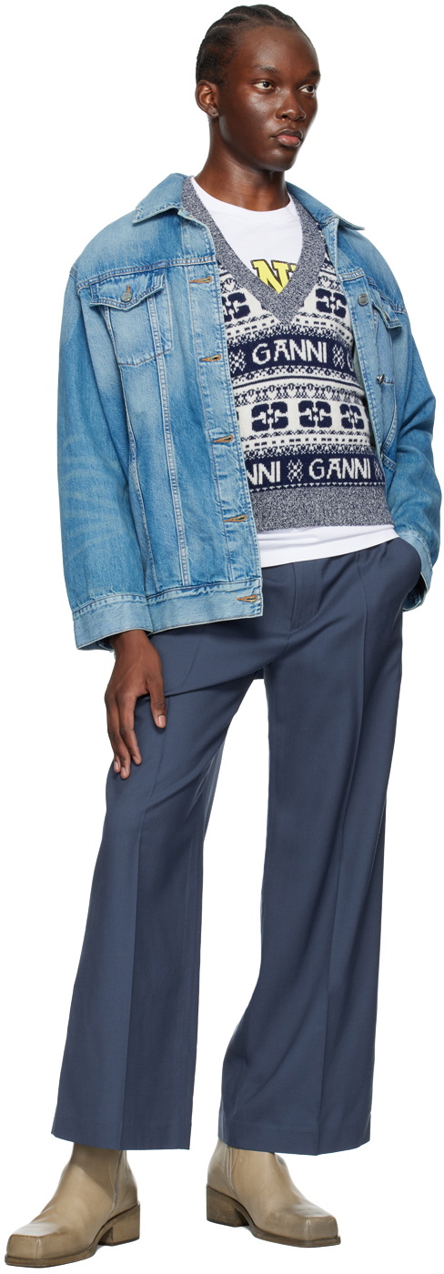 GANNI Blue Oversized Denim Jacket GANNI