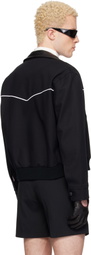 Ernest W. Baker Black Western Harrington Jacket