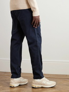 Alex Mill - Straight-Leg Cotton-Blend Twill Drawstring Trousers - Blue