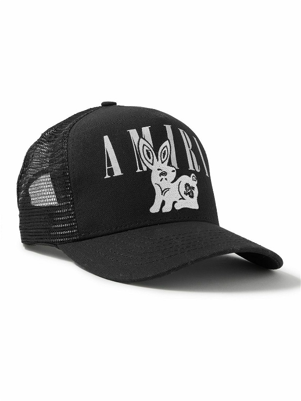 Photo: AMIRI - Logo-Print Embroidered Cotton-Canvas and Mesh Trucker Hat