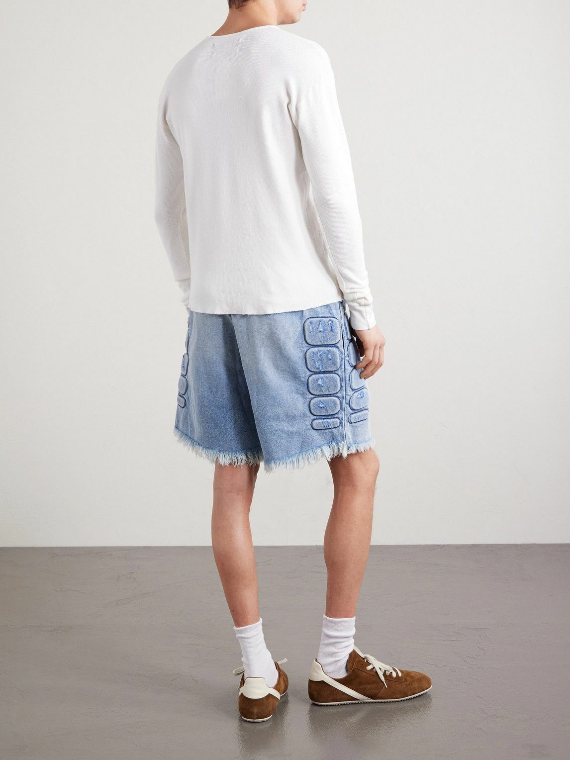 Satoshi Nakamoto - Logo-Print Thermal Waffle-Knit Cotton T-Shirt - White