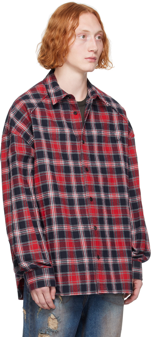 Juun.J Red Check Shirt