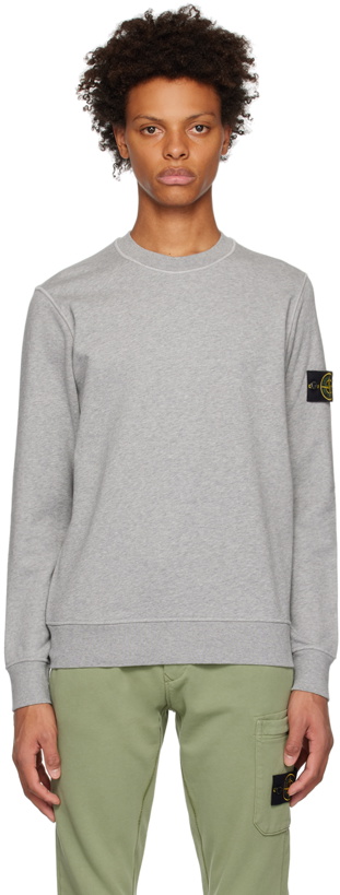 Photo: Stone Island Gray Patch Sweatshirt