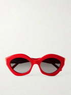 LOEWE - Coil Round-Frame Acetate Sunglasses - Red