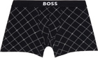 BOSS Three-Pack Multicolor Stretch Cotton Boxer Briefs