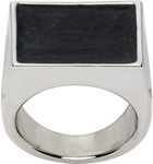 Dries Van Noten Silver & Black M Ring