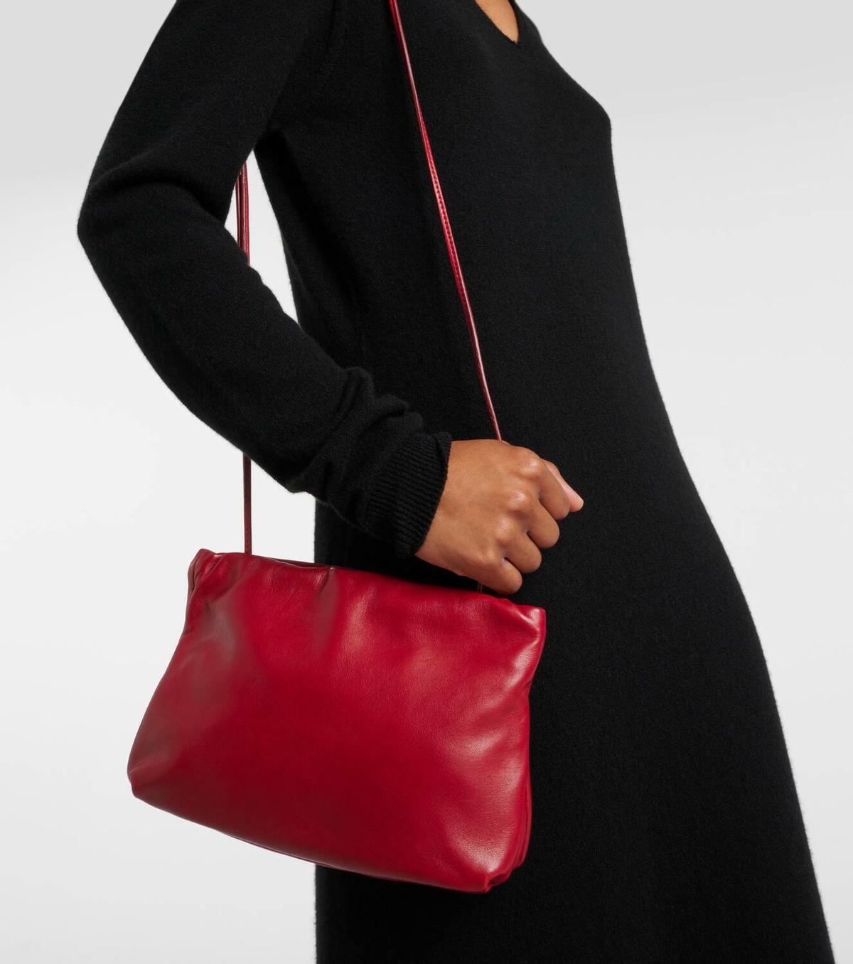 The Row Bourse leather clutch The Row