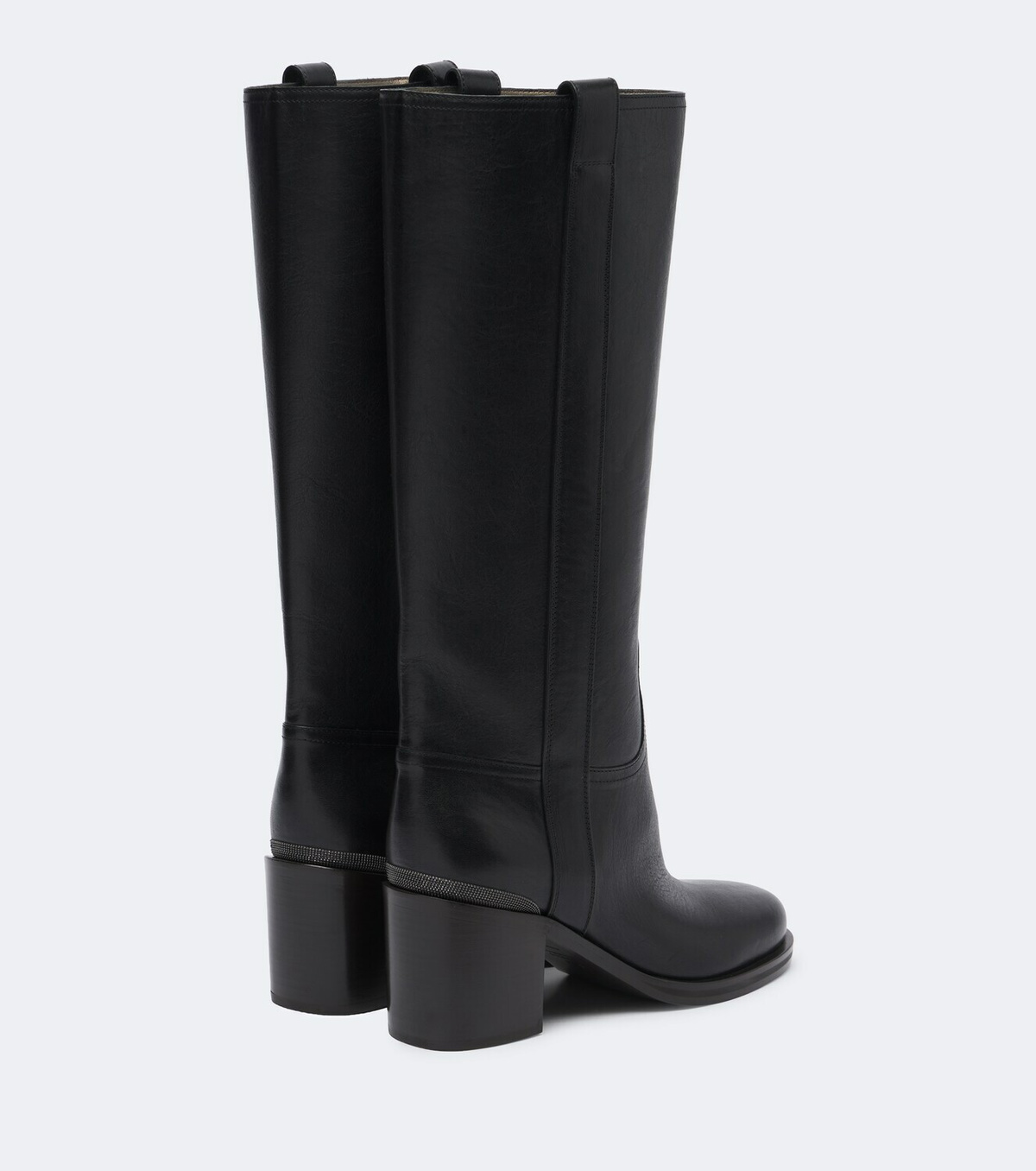 Brunello Cucinelli Monili leather knee-high boots