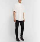 Balenciaga - Button-Down Collar Logo-Print Cotton-Poplin Shirt - White