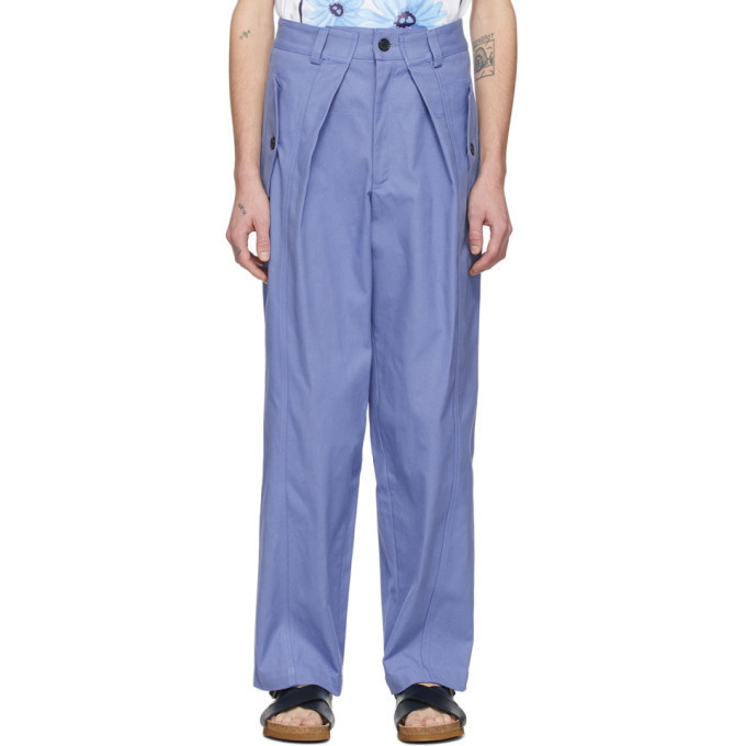 Photo: Jacquemus Blue Le Pantalon Lavandou Trousers