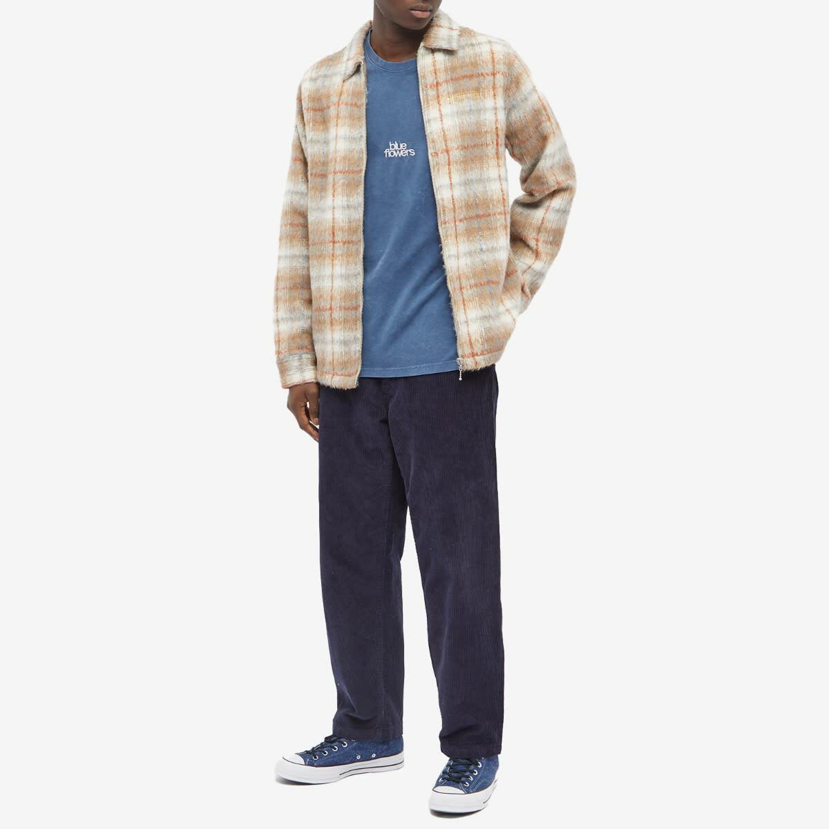 Blue Flowers Men's Heavy Wash T-Shirt in Blue Wash