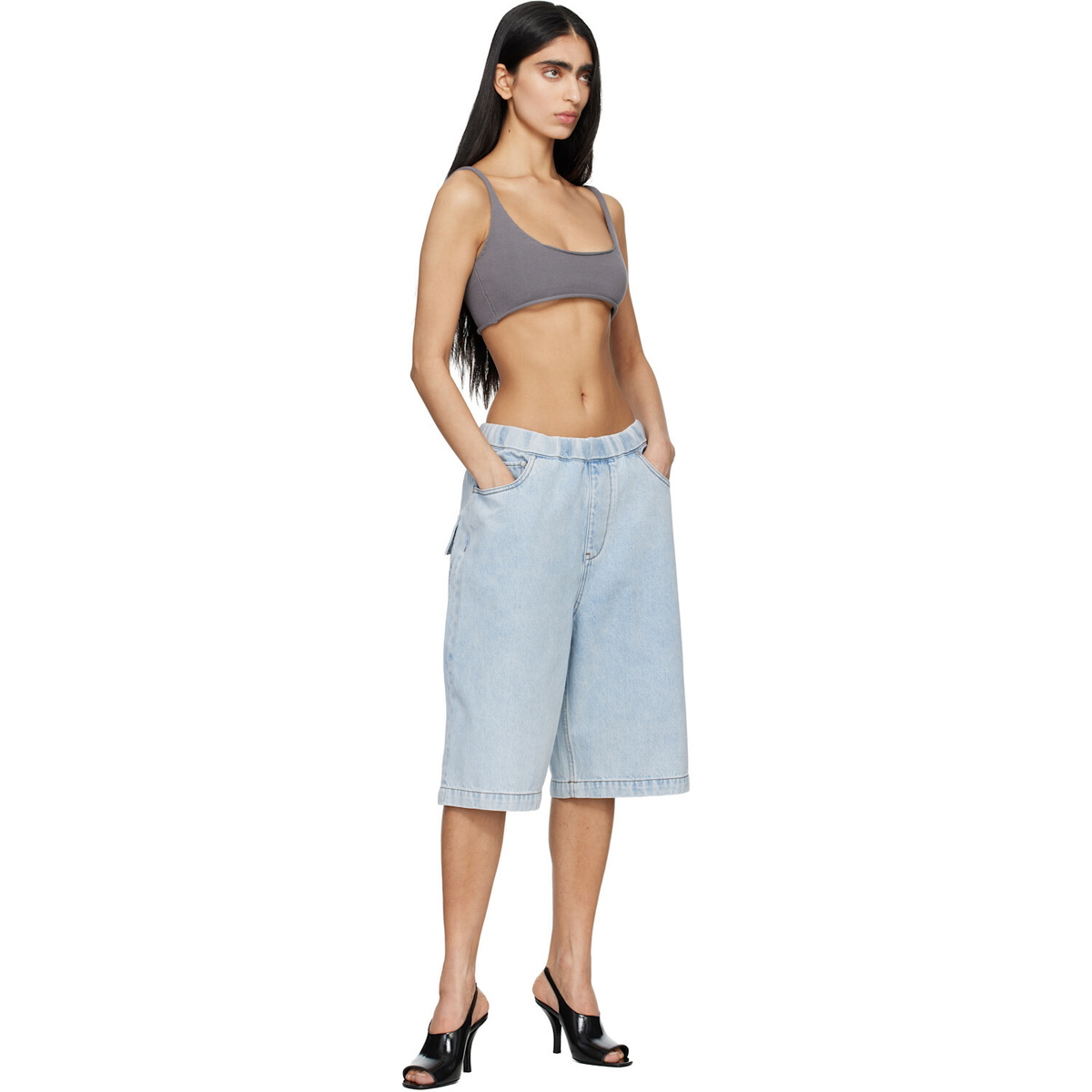 Entire Studios Blue Spar Denim Shorts