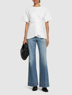 VICTORIA BECKHAM Organic Cotton Jersey T-shirt with twist